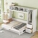 preview thumbnail 13 of 16, Full Size Murphy Bed Wall Bed with Closet and Drawers