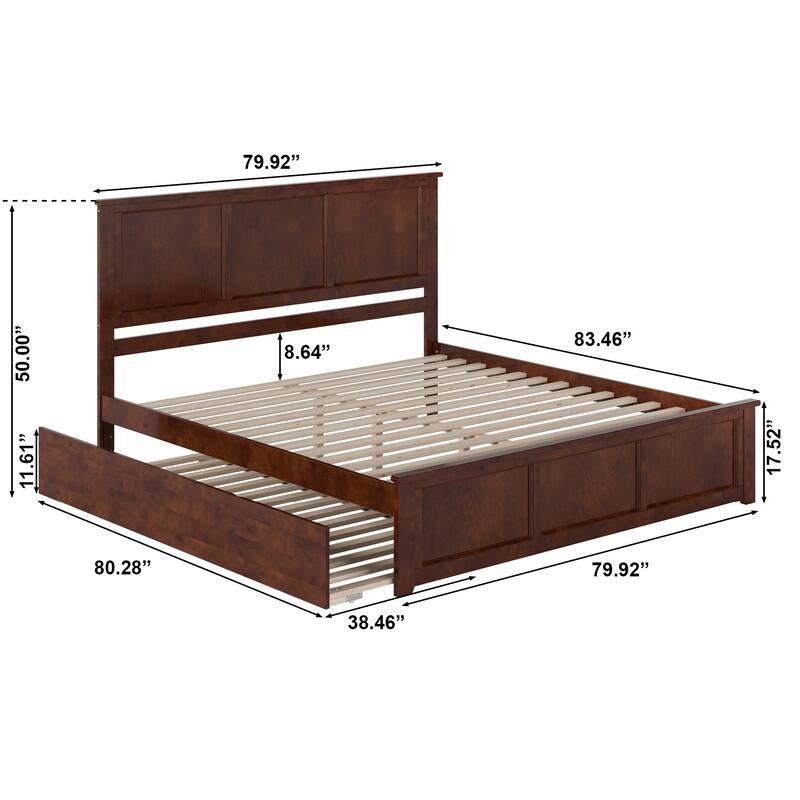 AFI Madison Platform Bed with Matching Footboard & Trundle