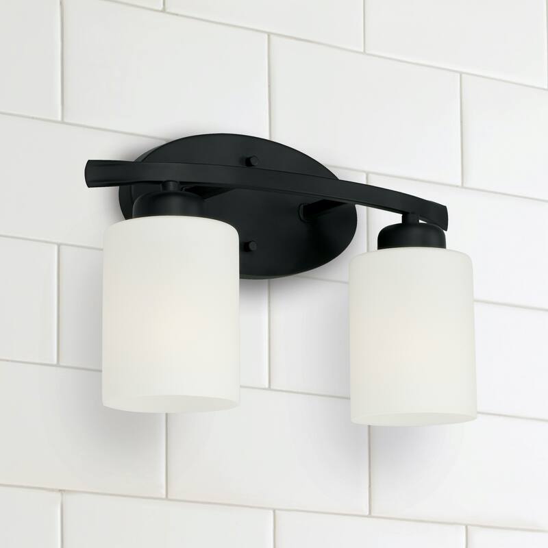 Dixon 13-inch 2-light Bath/ Vanity Fixture w/ Soft White Glass