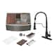 Option Sink + Matte Black Pull Down Kitchen Faucet
