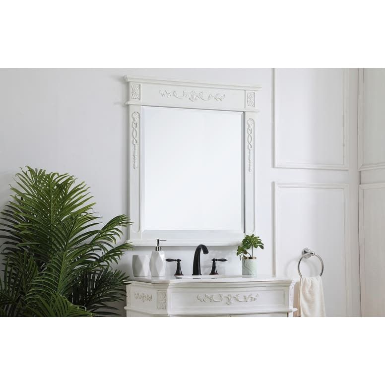 Elegant Lighting Antique Beige Vanity Mirror (22" x 28")