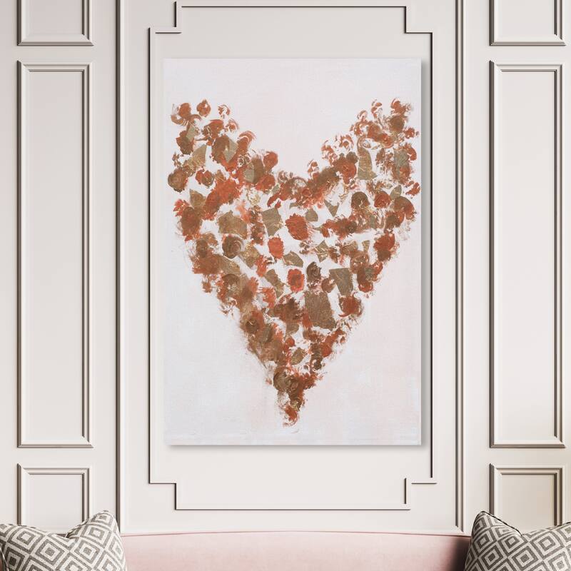 Wynwood Studio Canvas Symbols and Objects Drops Brown and Dark Brown Modern & Contemporary Wall Art Canvas Print - 54 x 36
