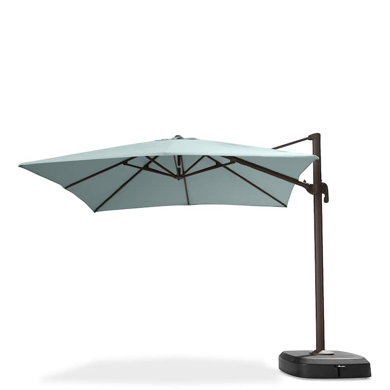 Portofino Comfort 18 Piece Sunbrella Outdoor Patio Sectional Seating & Dining Set with Umbrella