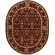 preview thumbnail 57 of 99, SAFAVIEH Handmade Antiquity Manda Traditional Oriental Wool Rug 7'6" x 9'6" Oval - Wine/Gold - Oval