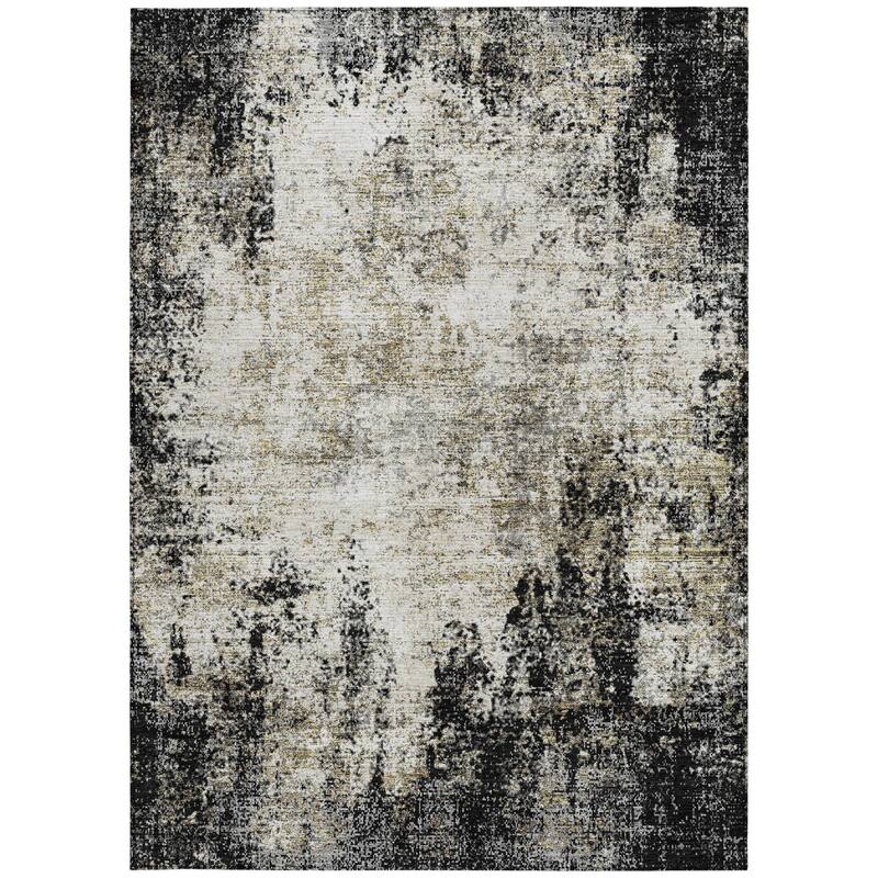 HomeRoots Abstract Transitional Rectangle Outdoor Rug