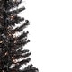preview thumbnail 4 of 3, 4' Pre-Lit Black Artificial Tinsel Christmas Tree Clear Lights
