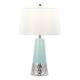 Option Tiffany Blue & Silver Ceramic/White Shade