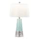 Option Tiffany Blue & Silver Ceramic/White Shade