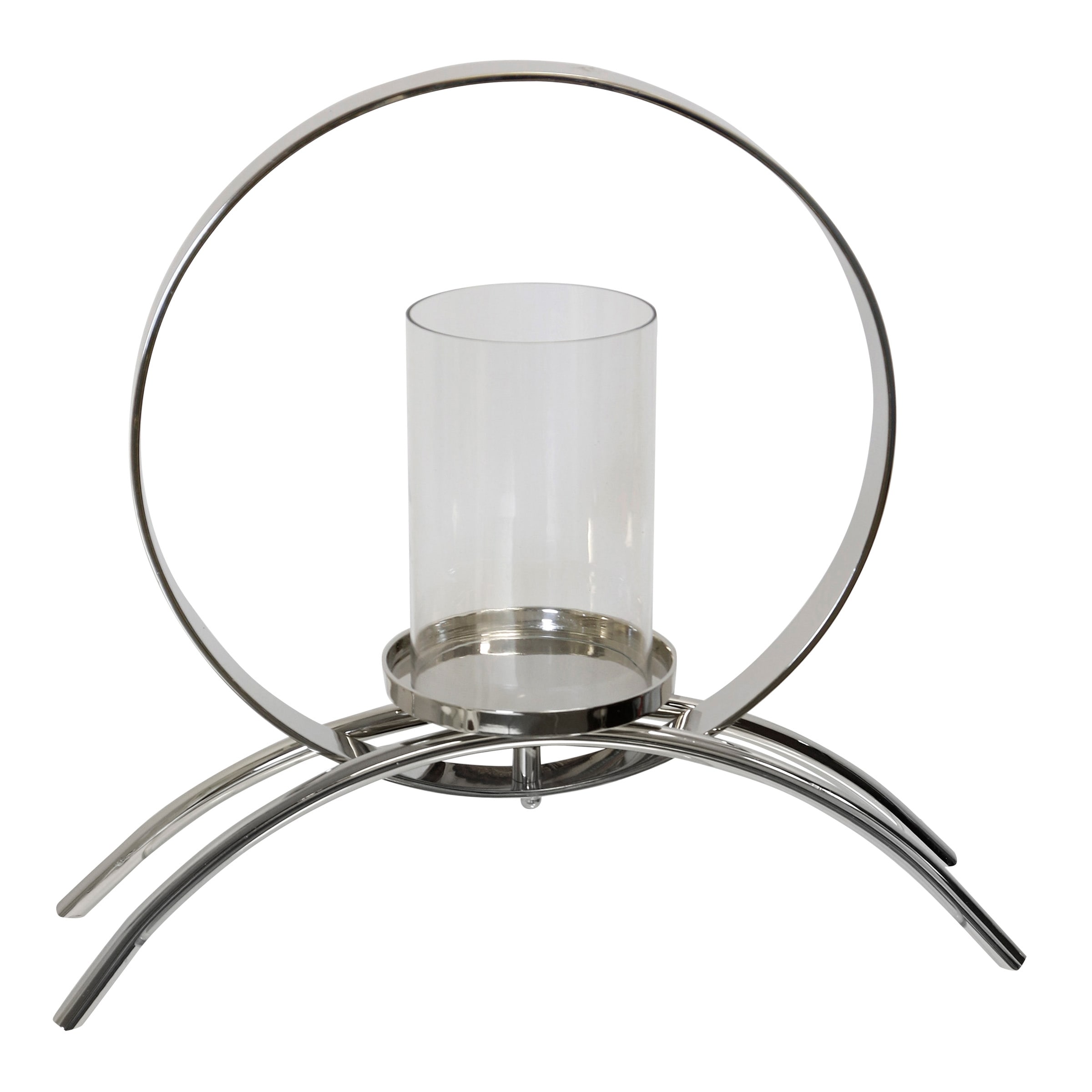 StyleCraft Orbit Halo Candle Holder - Nickel Plated