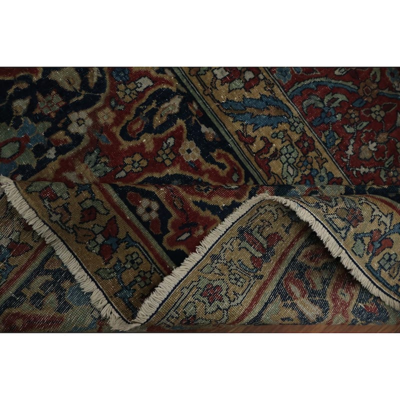 Hand Knotted Oriental 100% Wool Carpet Traditional Floral Oranges & Rust Tabriz Area Rug - 17' 9'' X 12' 8''