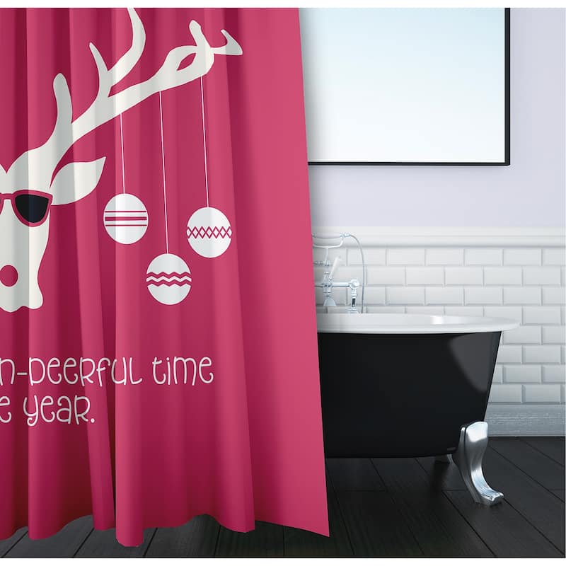 Cool Christmas Deer Shower Curtain