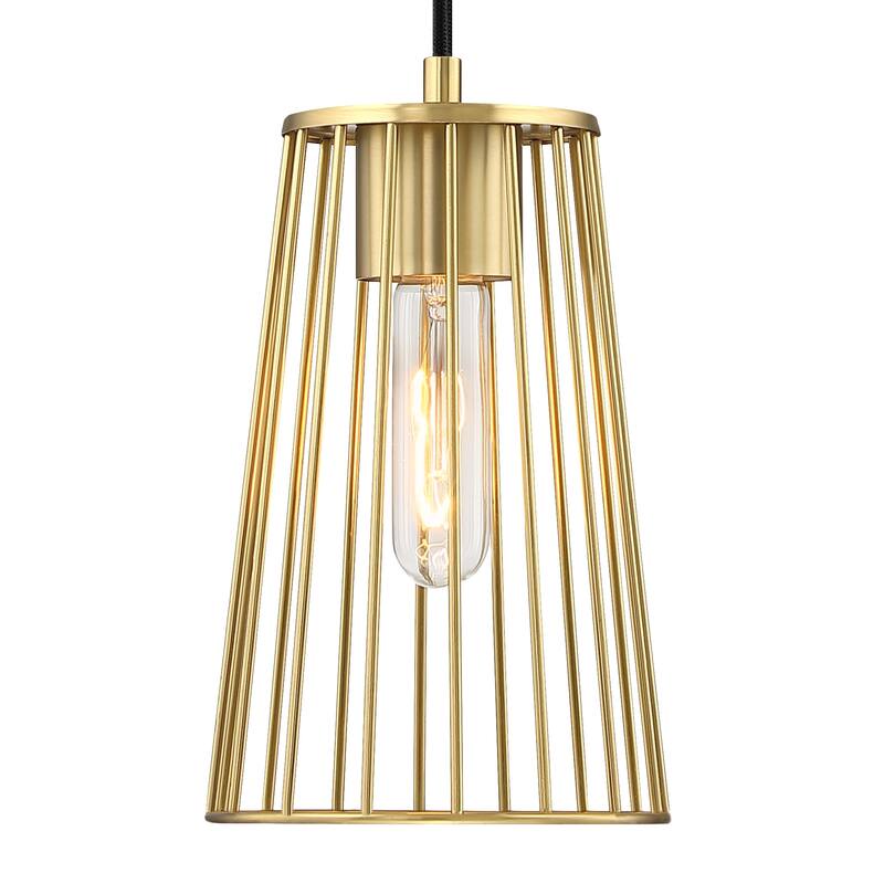 Designers Fountain D328M-6PA Liana 6" Wide Mini Pendant with Shade