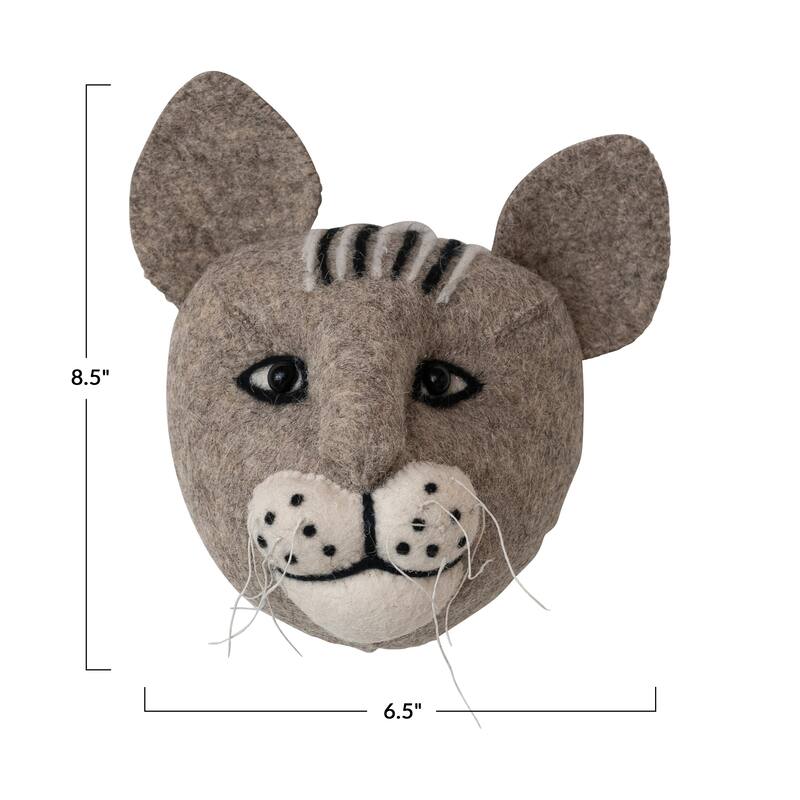 Handmade Wool Felt Head Wall Hanging