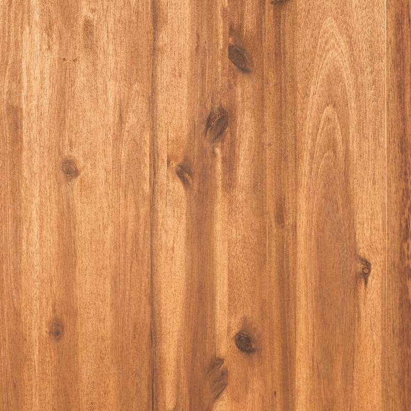 Walker Edison Elephant Point Acacia Wood Chevron Bench