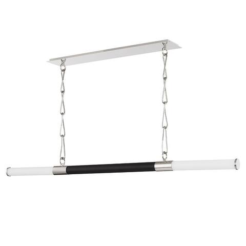 Hudson Valley Huntington LED Linear Island Pendant with White Extruded Jade
