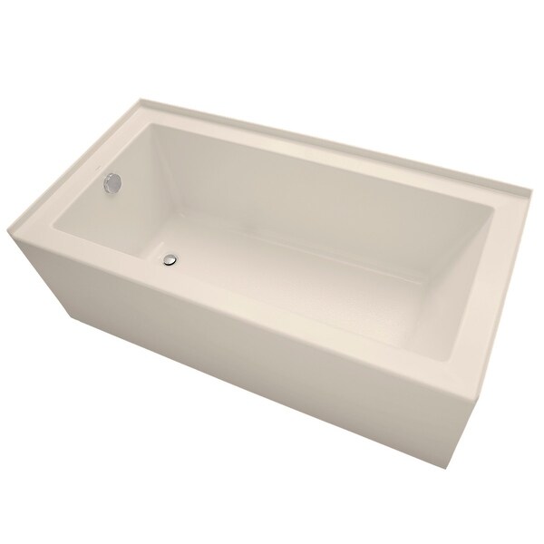 Mirabelle MIRSKS6030L 60" X 30" Acrylic Soaking Bathtub for Three Wall Alcove Installations with Left Drain