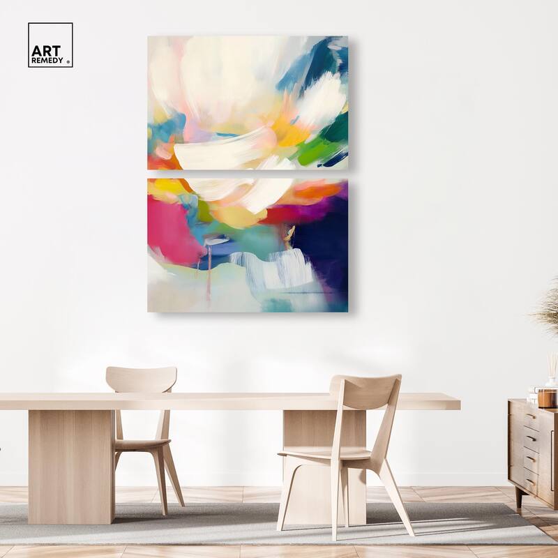 Riot of Color I Canvas Set of 2 by Art Remedy, Gallery Wrapped