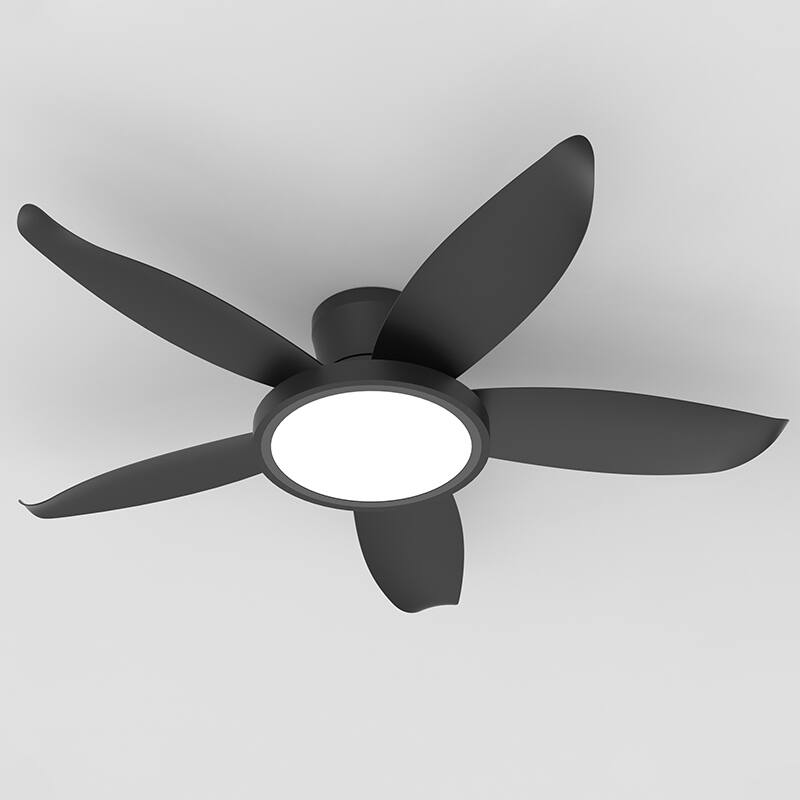 42-inch Eye-Protection Light Source Black Fan Blades High Airflow Plug-in Fan Blades ABS Plastic Fan Blades Ceiling Fan Light