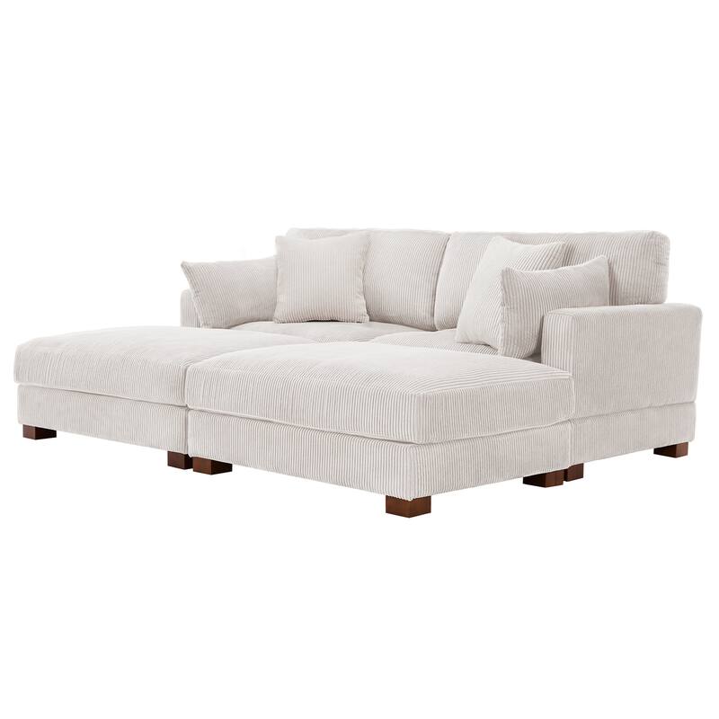88" Convertible Larger Couch Modular Sectional Sofa Set