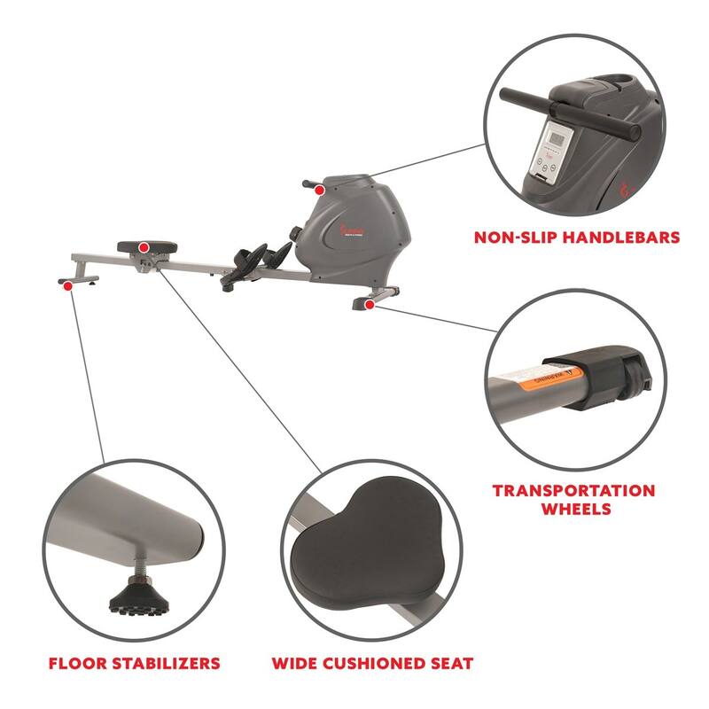 Sunny Health & Fitness Magnetic Rowing Machine Rower SF-RW5801