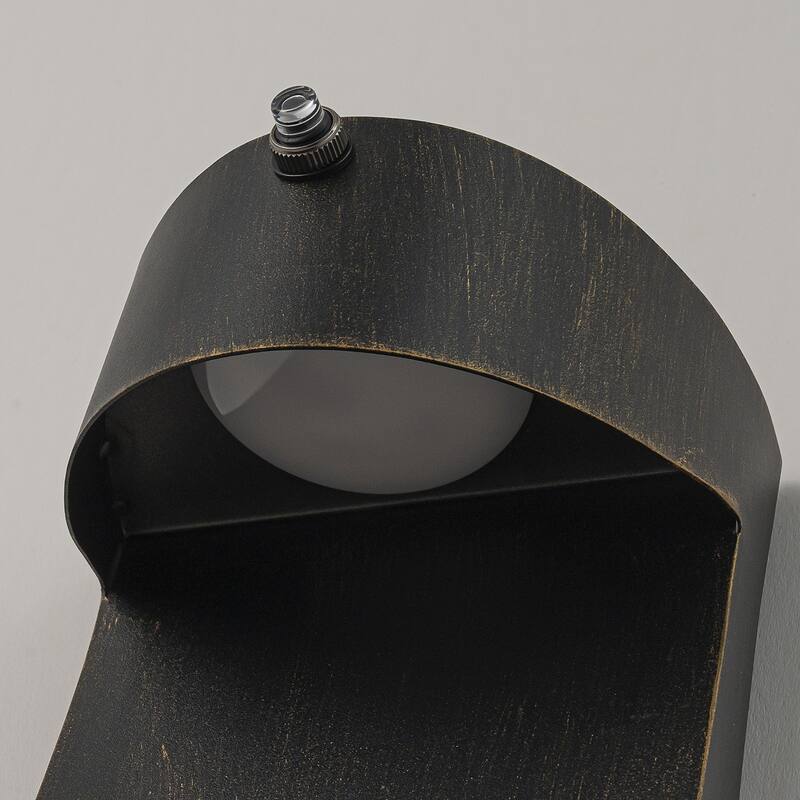 2-Light 15" Outdoor Linear Integrated LED Wall Sconce with Dusk to Dawn Sensor - H15" x D3.5"