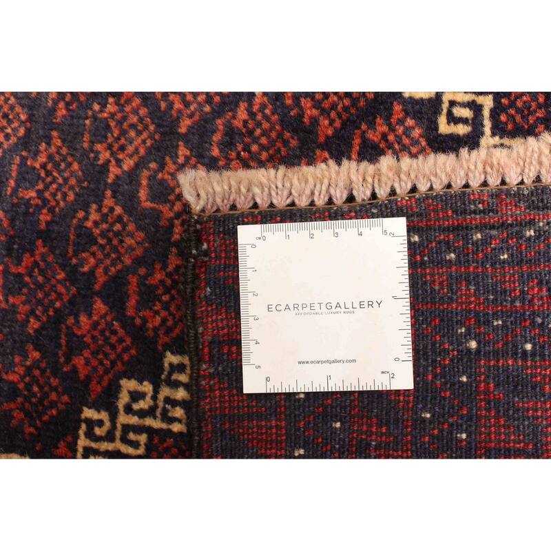 ECARPETGALLERY Hand-knotted Teimani Dark Navy Wool Rug - 2'10 x 4'2