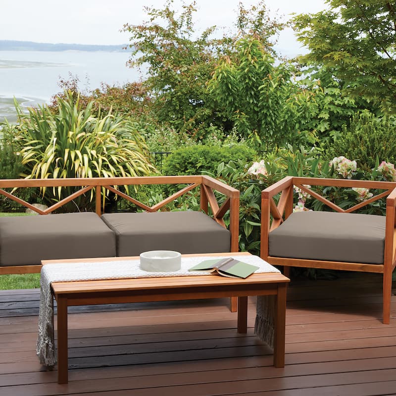 Classic Accessories Ravenna Water-Resistant 48 x 18 x 3 Inch Patio Bench/Settee Cushion, Empire Blue