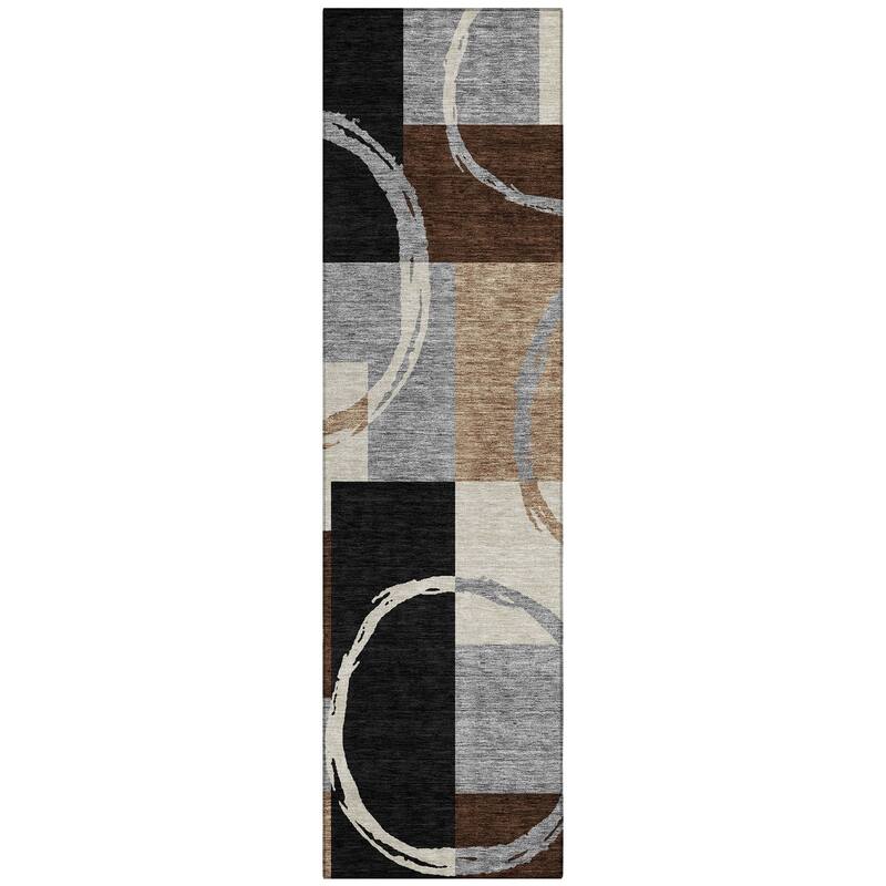 Machine Washable Indoor/ Outdoor Contemporary Chantille Rug