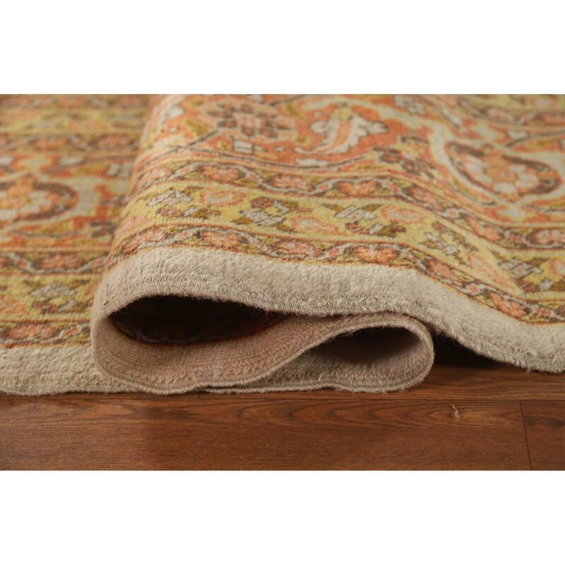 Vegetable Dye Tabriz Persian Area Rug Handmade Oriental Wool Carpet - 9'8"x 13'0"