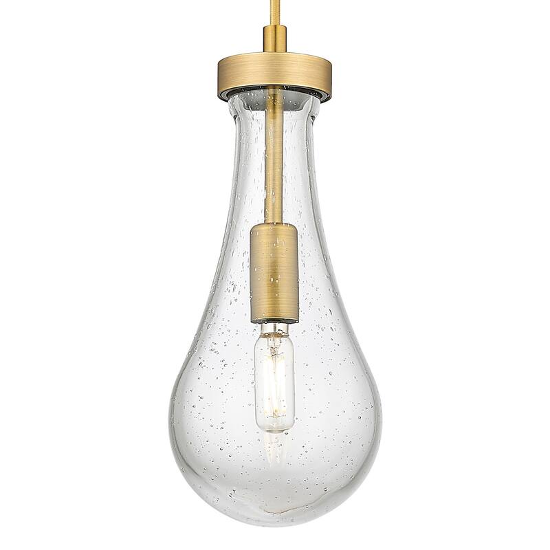 Innovations Lighting 451-1P-G451-5SDY Owego 12" Tall Mini Pendant with - Brushed Brass