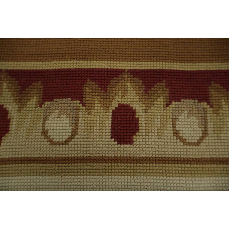 Hand Woven Oriental 100% Wool Carpet Traditional Floral Yellow & Gold Tapestries Area Rug - 12' 3'' X 8' 11''