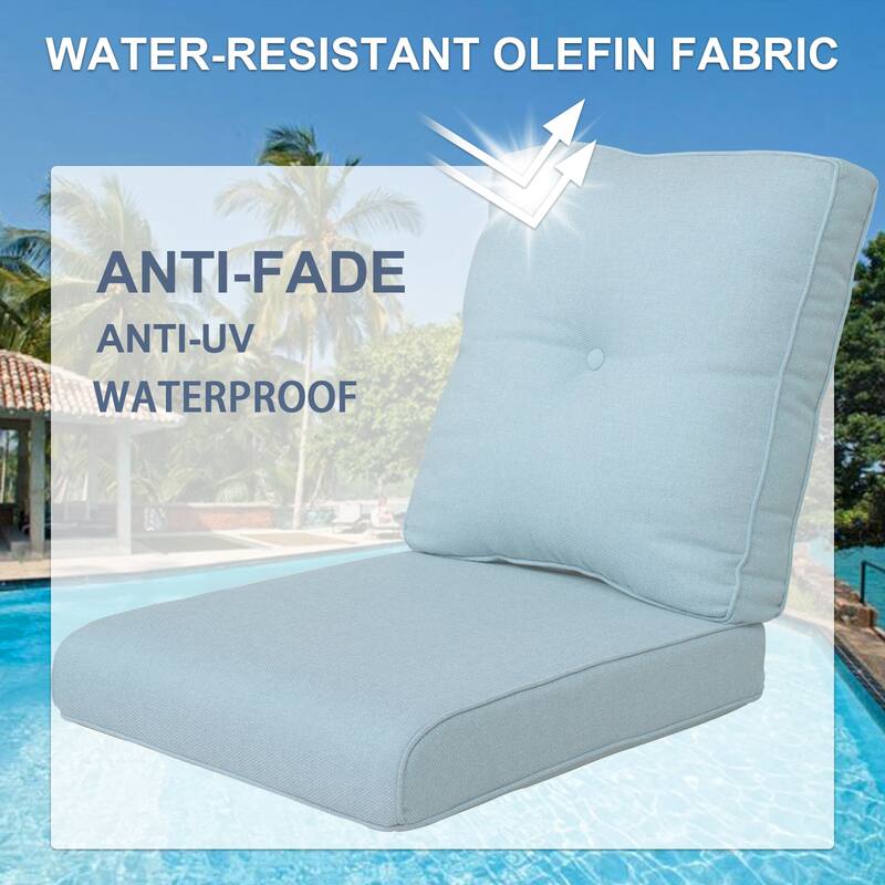Outdoor Lounge Chair Replacement Cushion For Patio Chair - N/A - Baby Blue