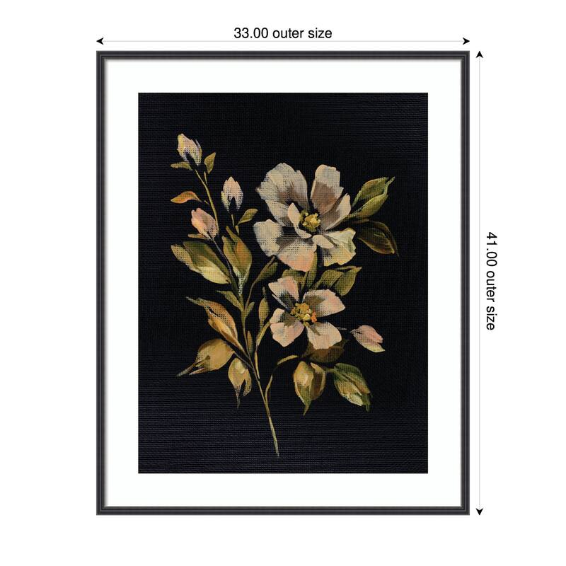 Kate and Laurel Framed Art Moody Floral 7 by Annie Quigley