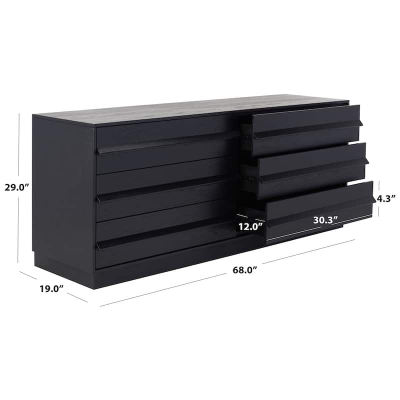 SAFAVIEH Couture Milada 6 Drawer Wood Dresser