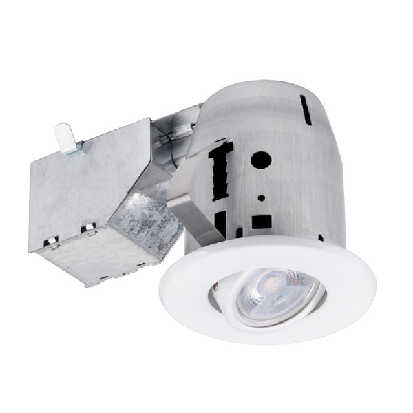 Globe 91194 LED Recessed Directional Downlight Kit, Frost, White, 3" W