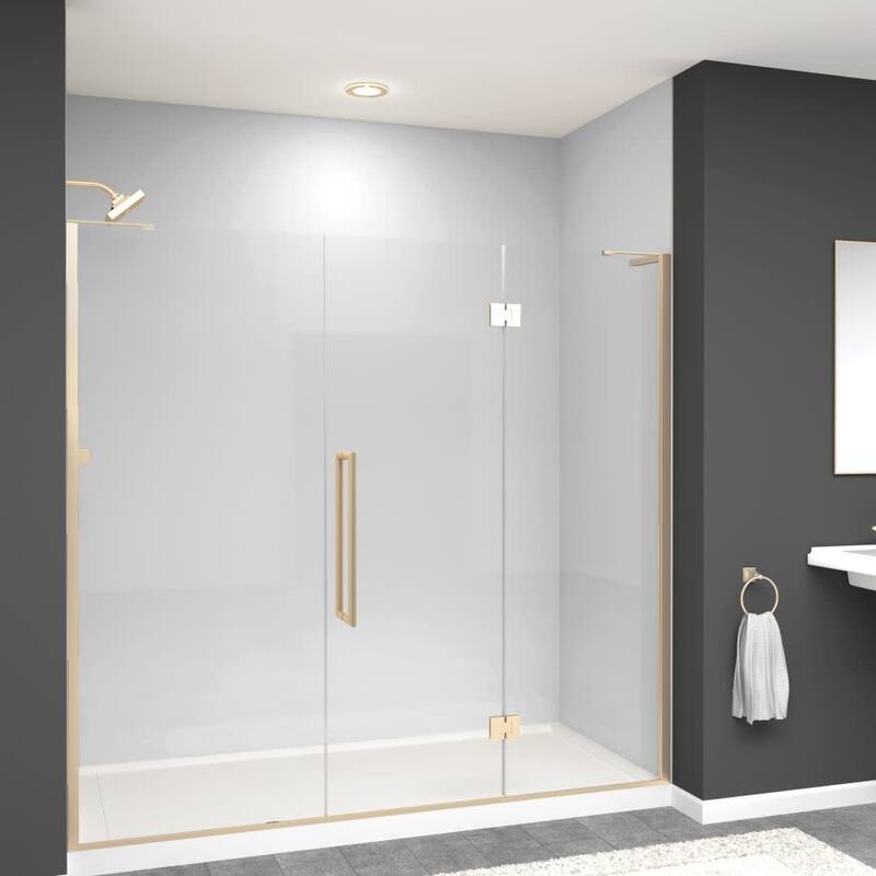 Transolid EHTF78247610C-T Elizabeth 76" High x 78" Wide Hinged Semi - Champagne Bronze