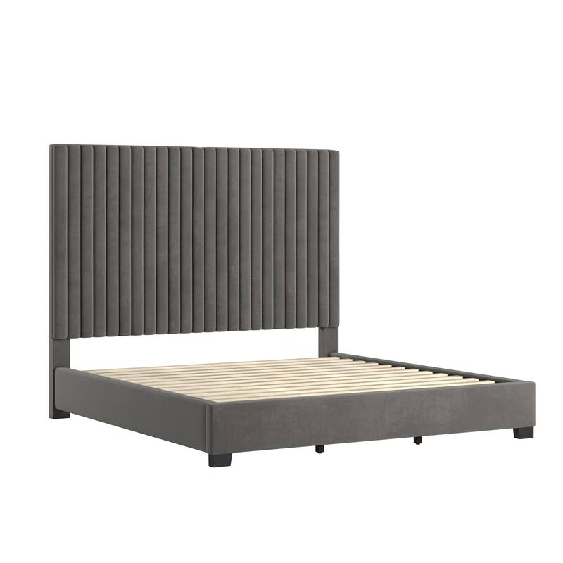 Aart Tufted Solid Wood and Upholstered Platform Bed by iNSPIRE Q Bold