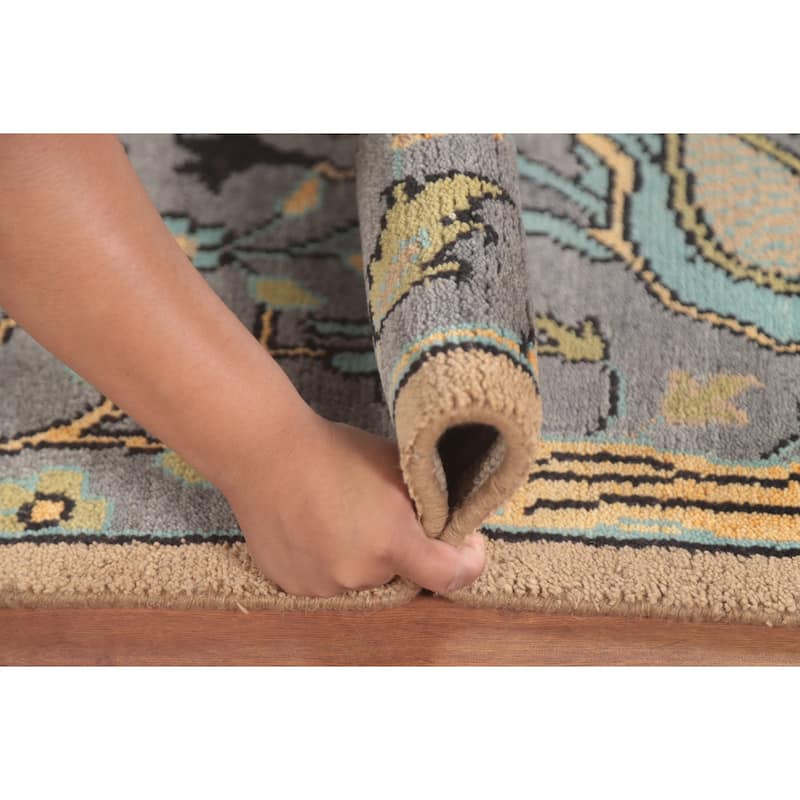 Animal Pictorial Ziegler Accent Rug Hand-Knotted Floral Wool Carpet - 2'11"x 5'0"