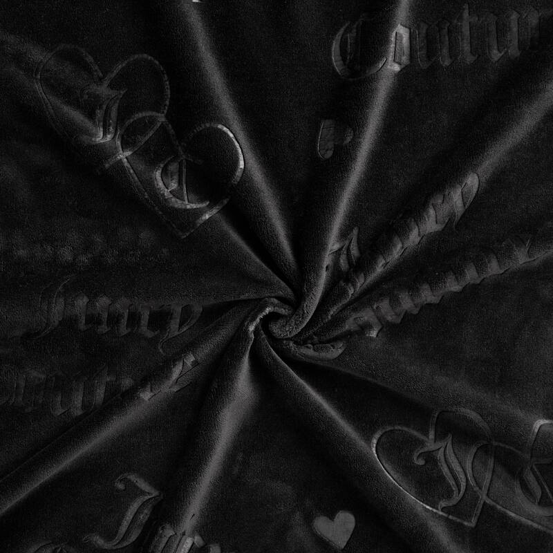 Juicy Couture Embossed Plush Throw Blanket