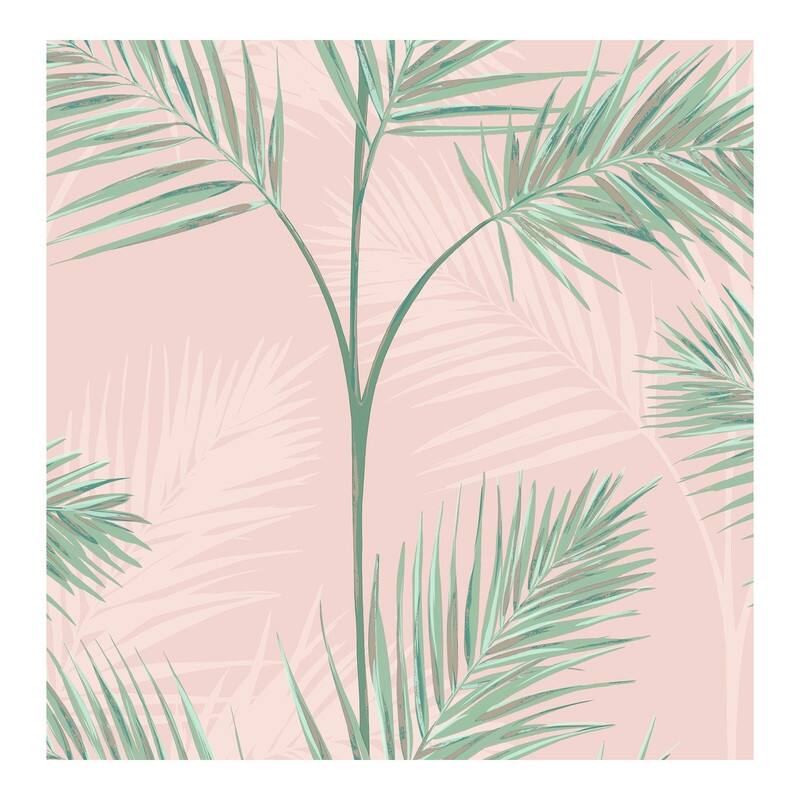 Fine Decor South Beach Blush Fronds Wallpaper - 20.5 x 396 x 0.025