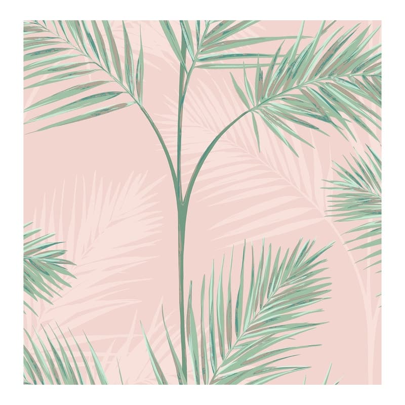 Fine Decor South Beach Blush Fronds Wallpaper - 20.5 x 396 x 0.025