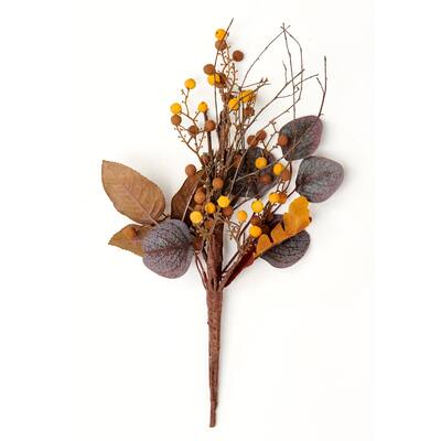 15" Fall Berries & Leaves Spray, Set of 3