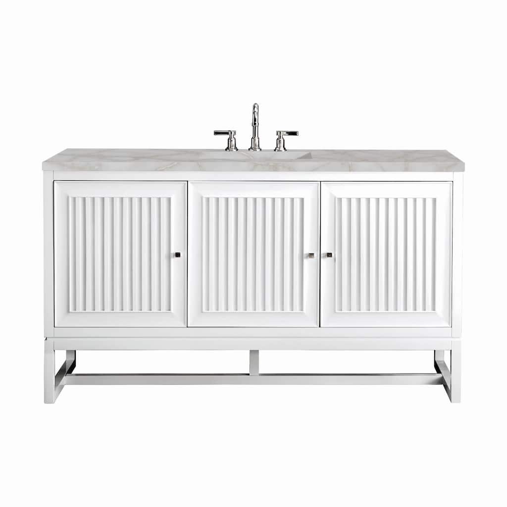 James Martin Vanities E645-V60S-3VSL Athens 60" Single Basin Poplar