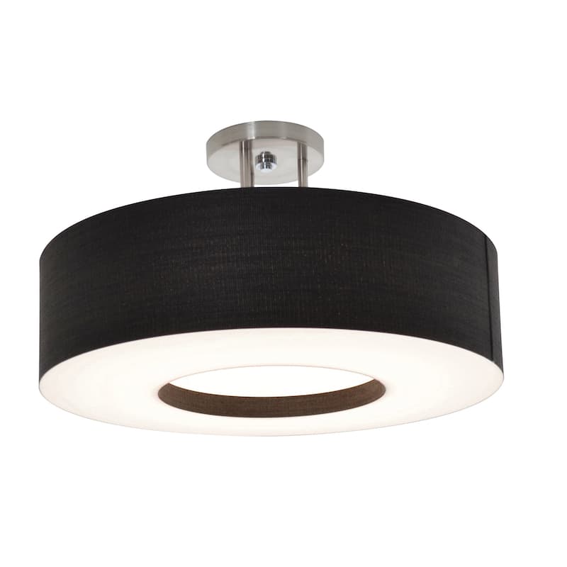 AFX MCF1932LAJUD-BKSF Montclair 20" Wide Semi-Flush Drum Ceiling - Satin Nickel