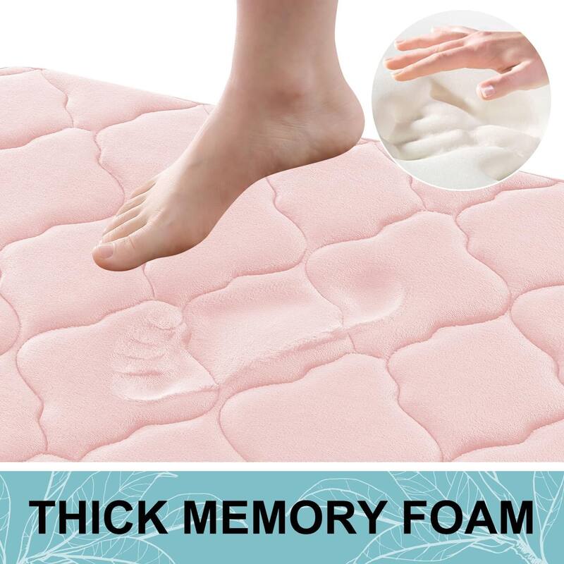 Memory Foam Bath Mat Rug 24x16