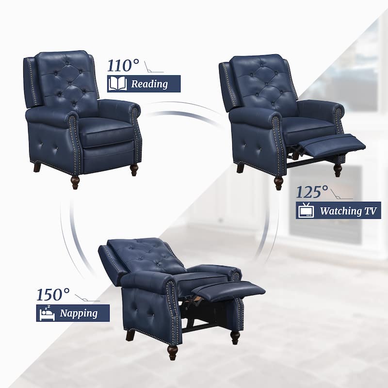 Leather Recliner Chair Accent Chairs for Living Room Set of 2
