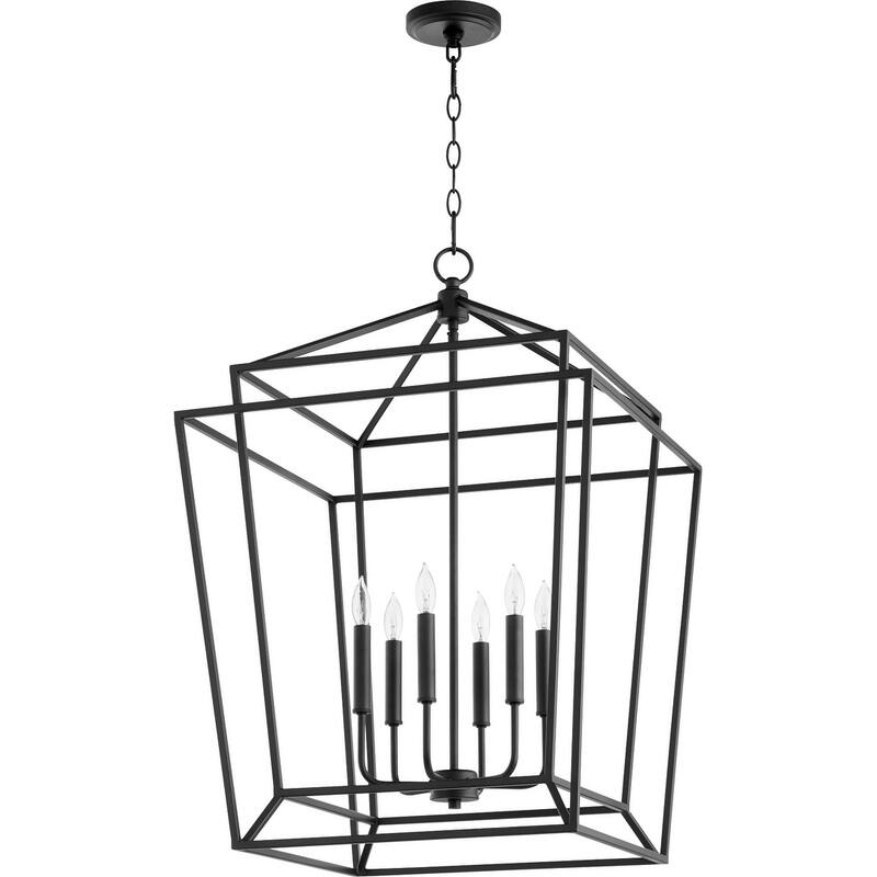 Quorum International Monument 6 Light 21" Wide Pendant - Noir