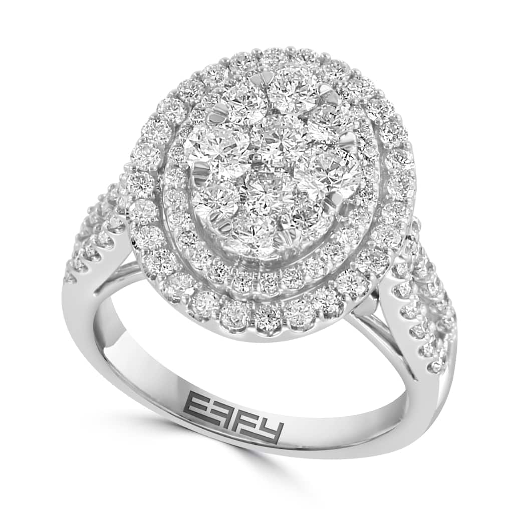 Effy Women's 14K White Gold Diamond Ring