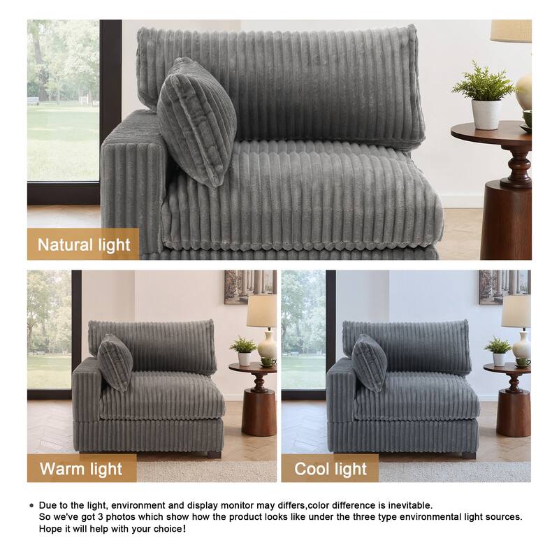 Plush Faux Fur Accent Sofa Chair