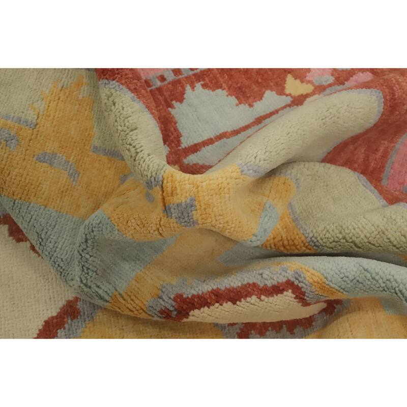 Geometric Gabbeh Vegetable Dye Area Rug Handmade Wool Carpet - 9' 0'' X 6' 2''